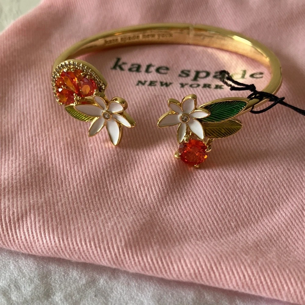 Kate Spade: Sweet Citrus Hinge Cuff- Gold Tone - Picture 15 of 16